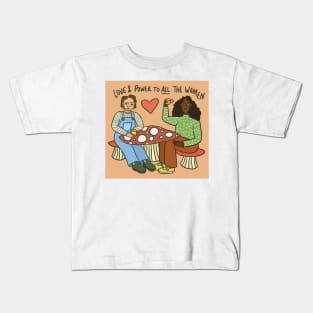 Love & Power to All the Women Kids T-Shirt